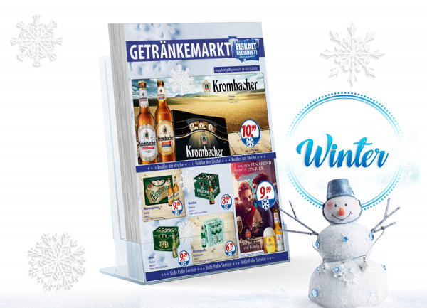 Thomas Getränke Flyer Winter ( A4 Hochformat / 4 Seiten )